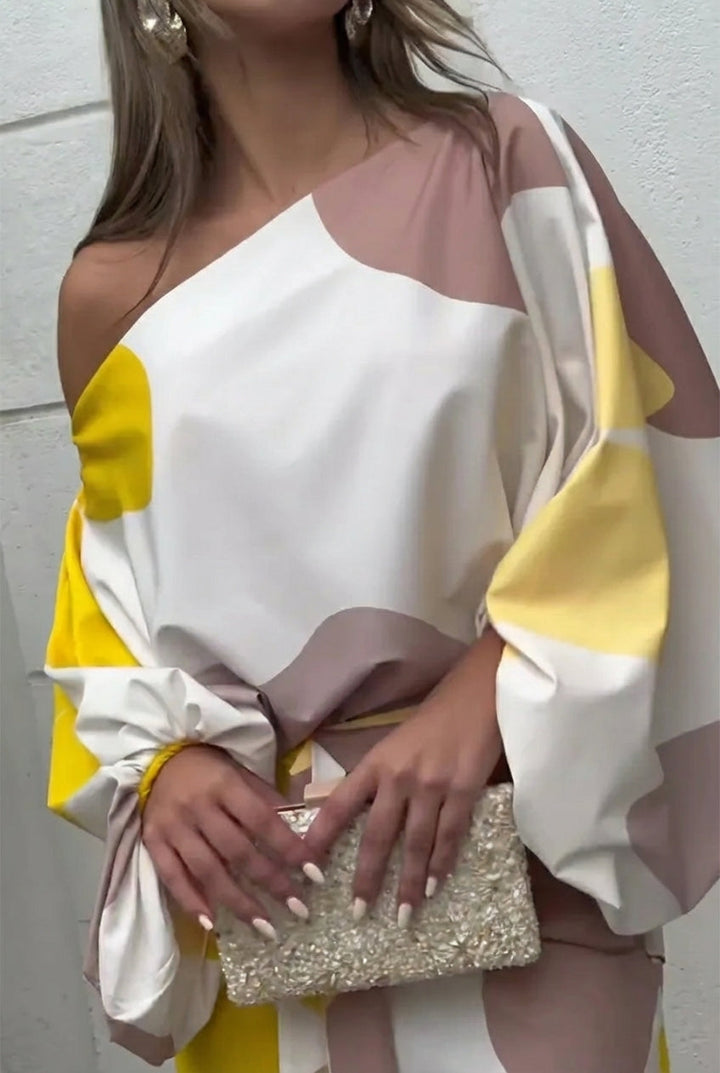 Valira - One-Shoulder-Midikleid mit Fransen