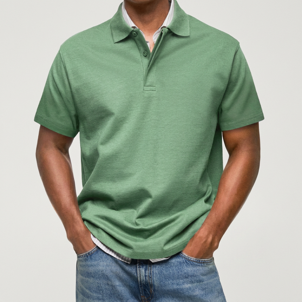Stewart - Strukturiertes Strick-Poloshirt