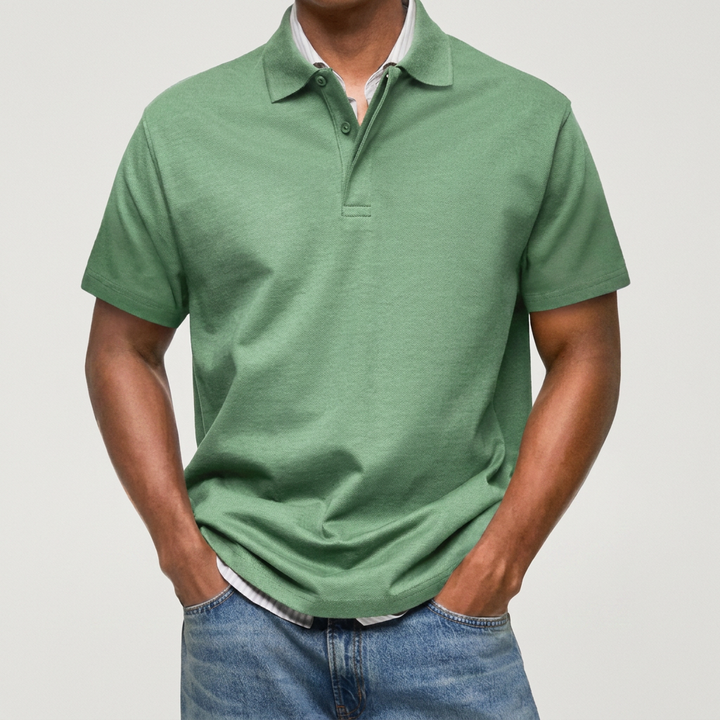 Stewart - Strukturiertes Strick-Poloshirt