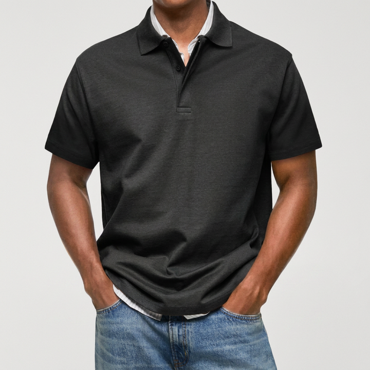 Stewart - Strukturiertes Strick-Poloshirt