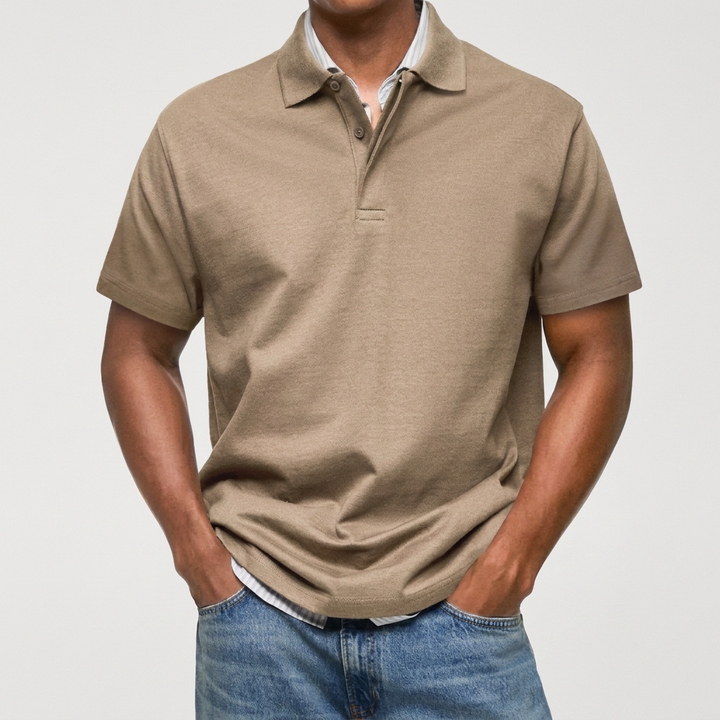 Stewart - Strukturiertes Strick-Poloshirt