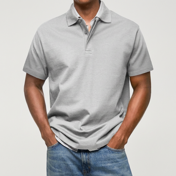 Stewart - Strukturiertes Strick-Poloshirt