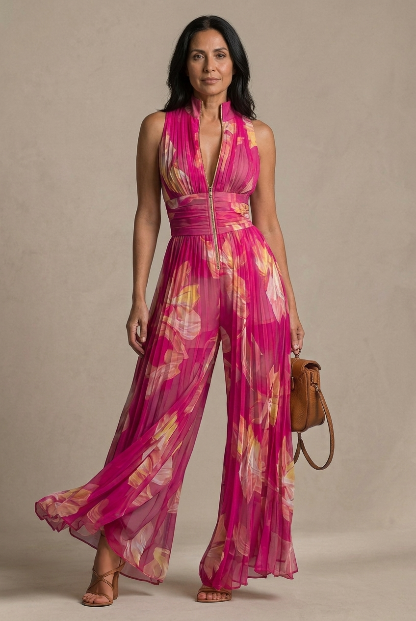 Odessa - Weitbeiniger Jumpsuit mit Soft-Touch-Finish