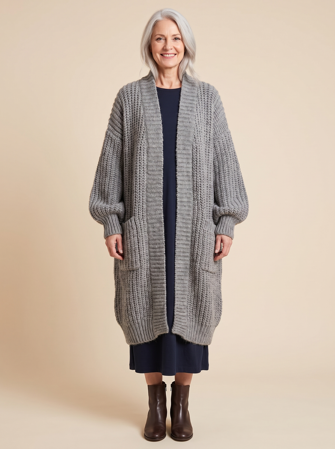 Rosalienne - Weichgriffiger Longcardigan