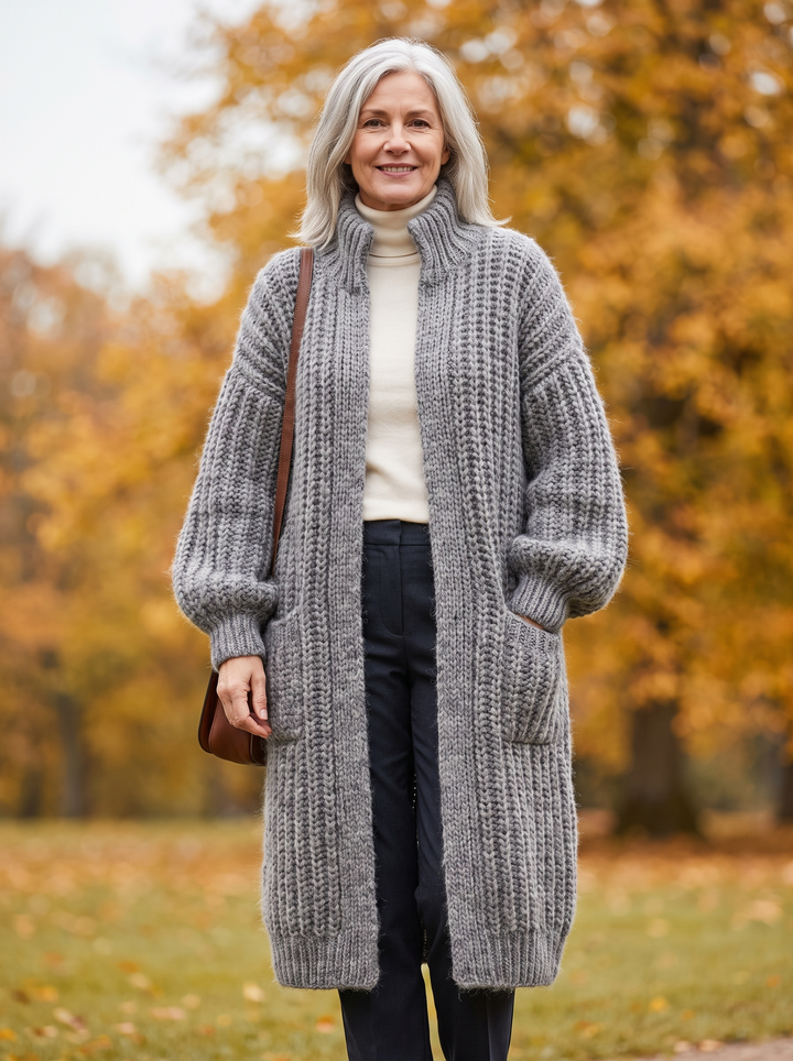 Rosalienne - Weichgriffiger Longcardigan
