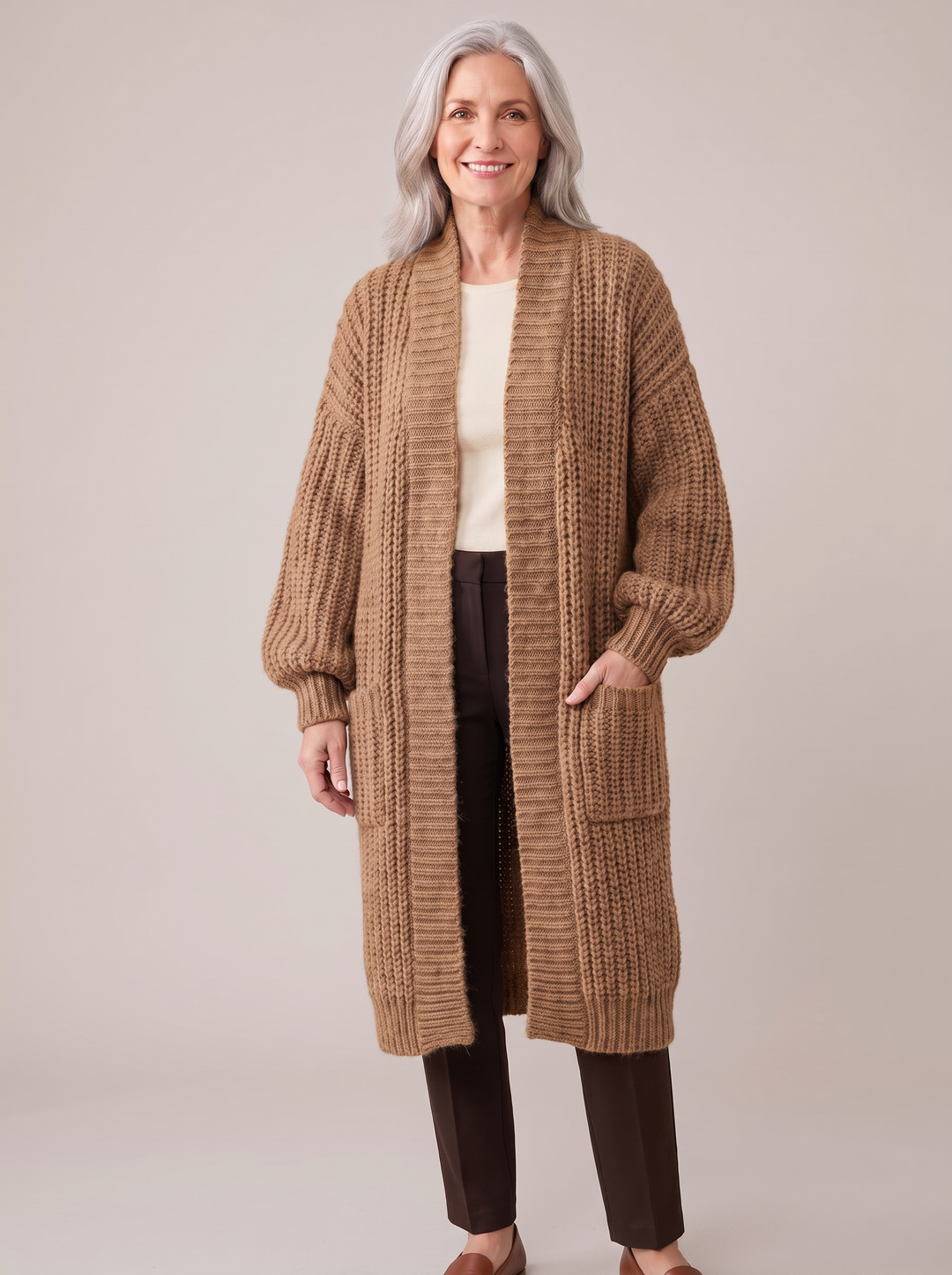Rosalienne - Weichgriffiger Longcardigan