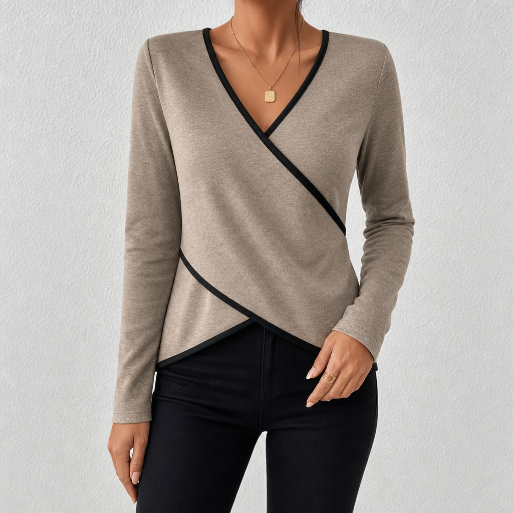 Arceline - Weicher V-Ausschnitt-Pullover