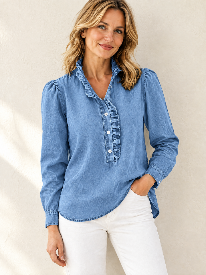 Brinna - Bluse mit zarten Rüschen