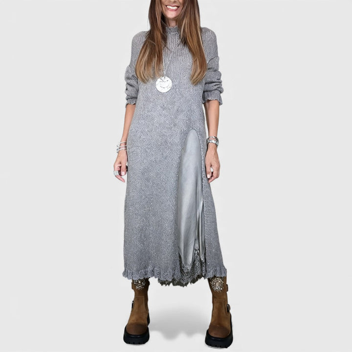 Aravina - Soft-Touch Lagenlook-Set aus Pullover und Kleid