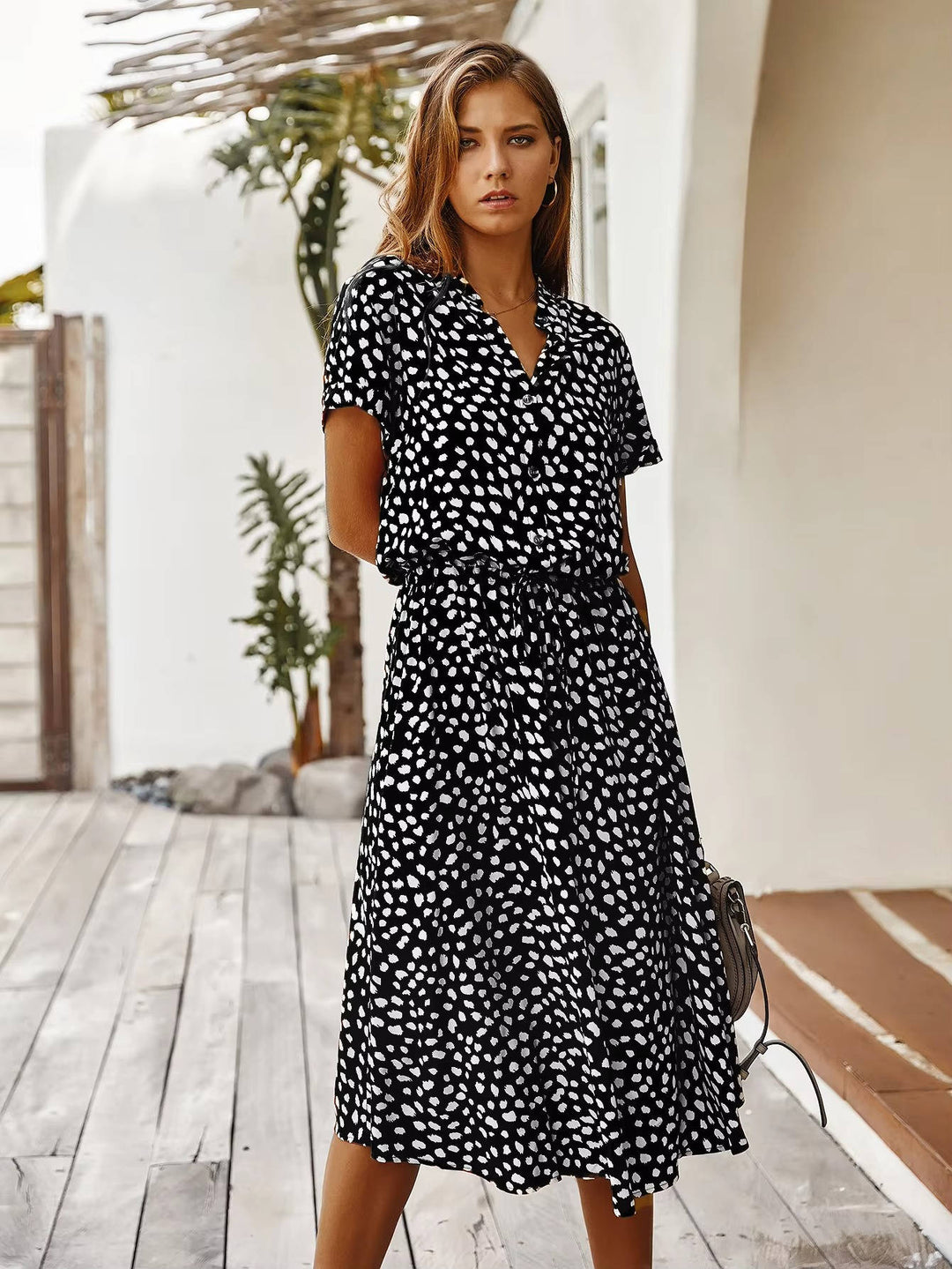 Novella - Lässiges Midikleid mit Knopfleiste vorn