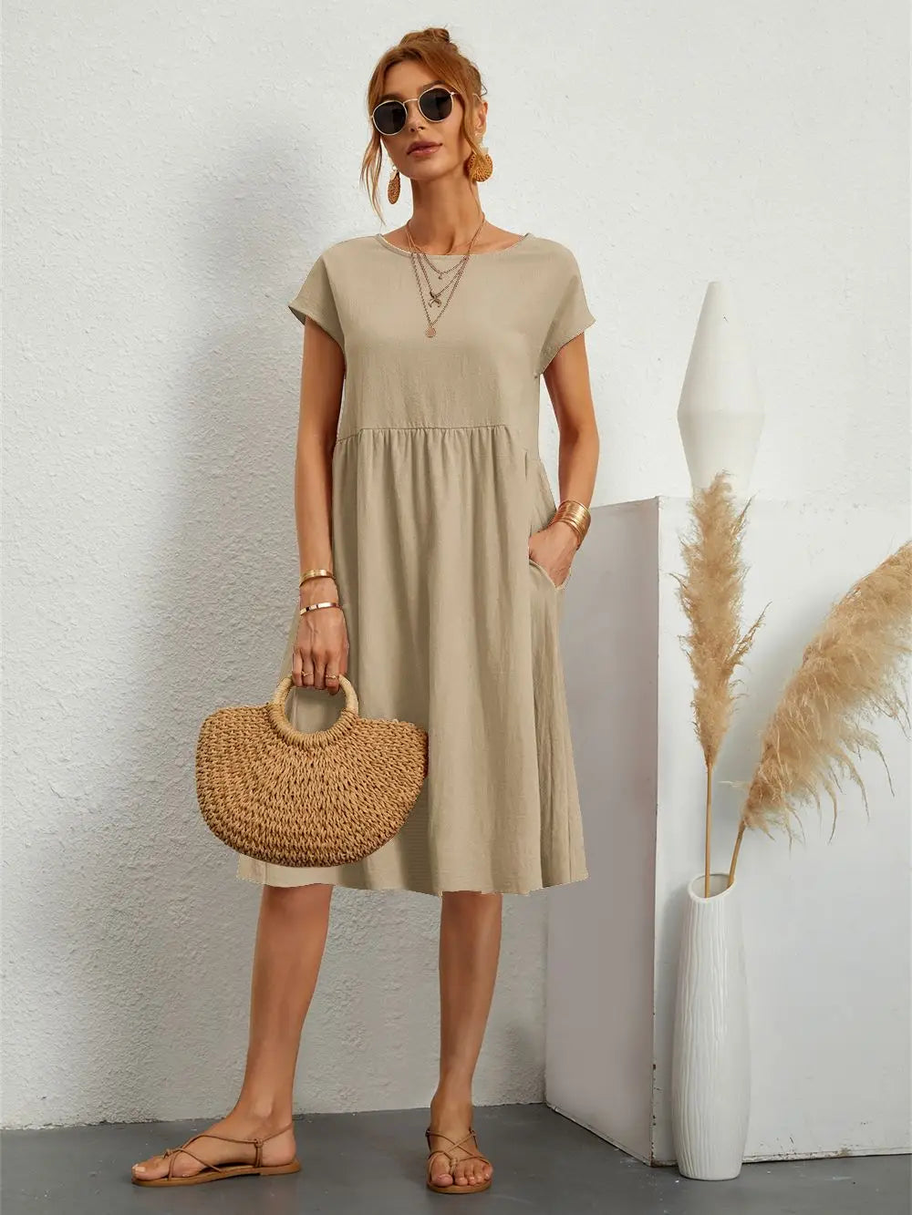 Avenyra - Softtouch-Kleid mit Taschen