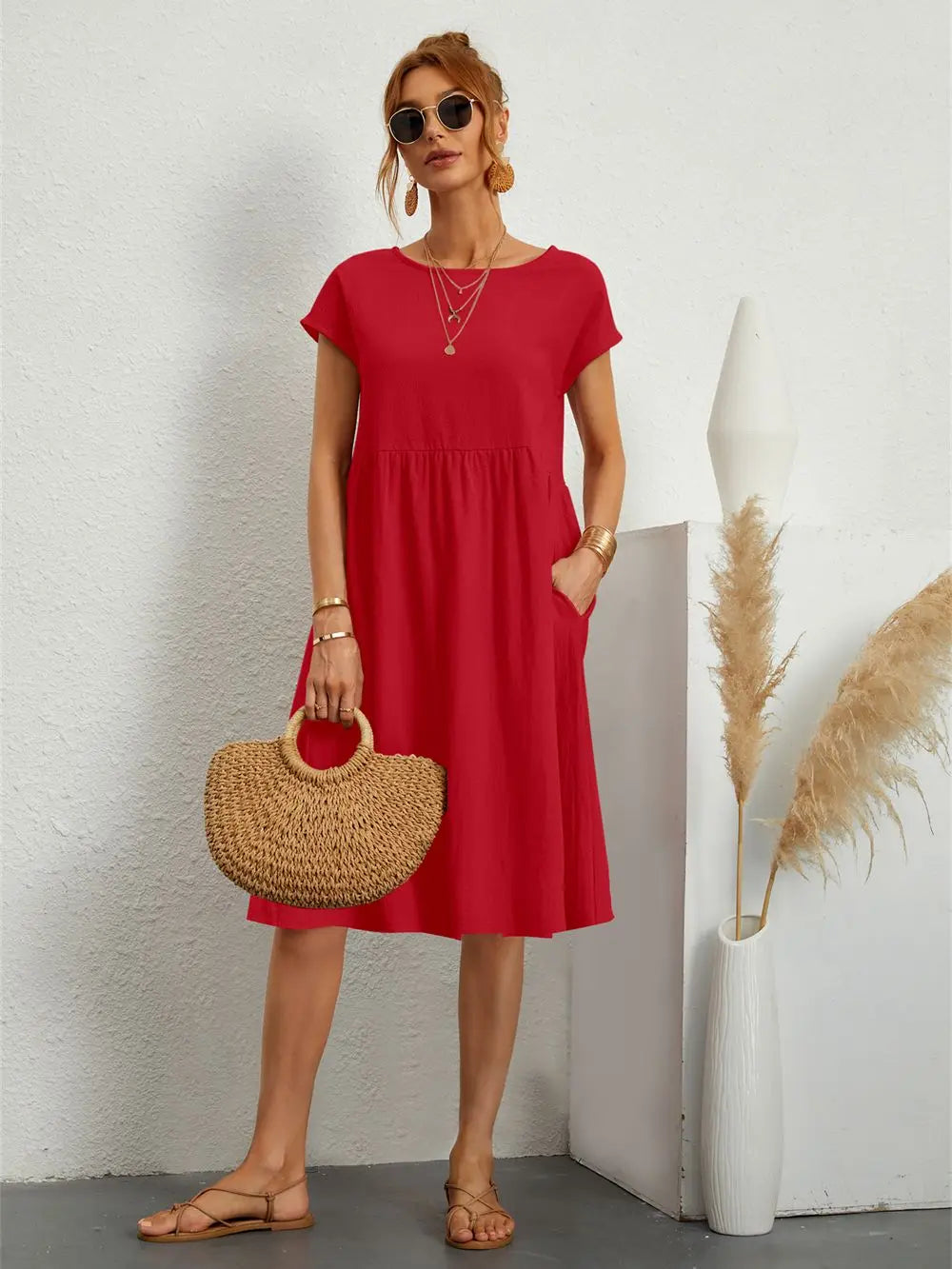 Avenyra - Softtouch-Kleid mit Taschen
