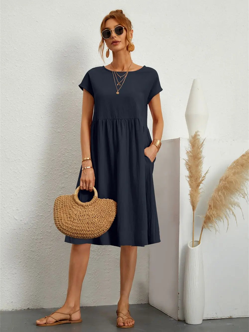 Avenyra - Softtouch-Kleid mit Taschen