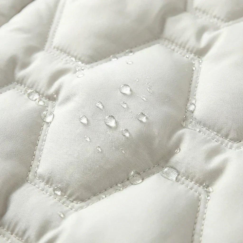 Amelia - langer, wetterfester, gefütterter Kapuzenmantel