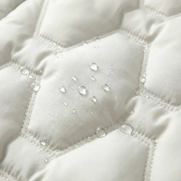 Amelia - langer, wetterfester, gefütterter Kapuzenmantel
