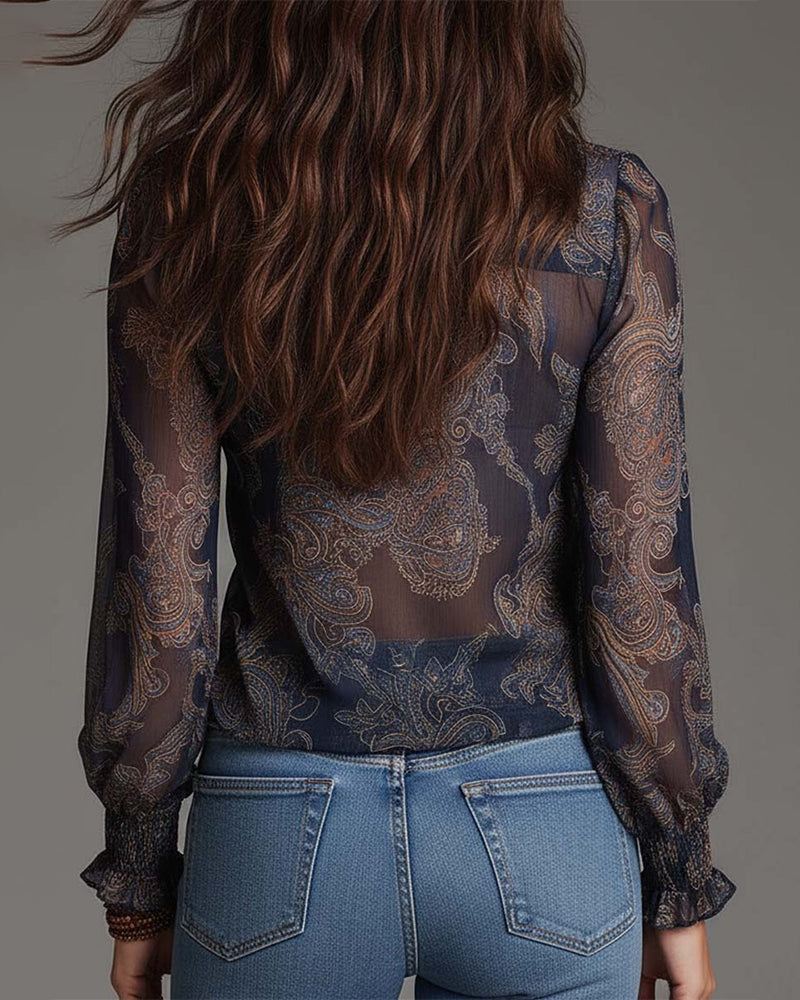 Norina - Soft-Touch-Bluse mit V-Ausschnitt