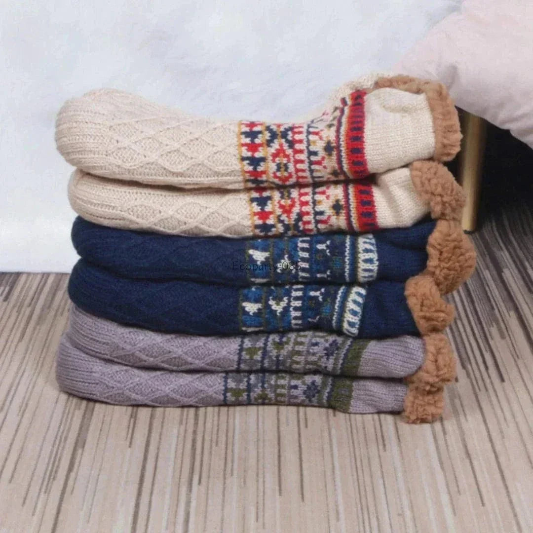 Zailora - Plüschgefütterte Grip-Socken
