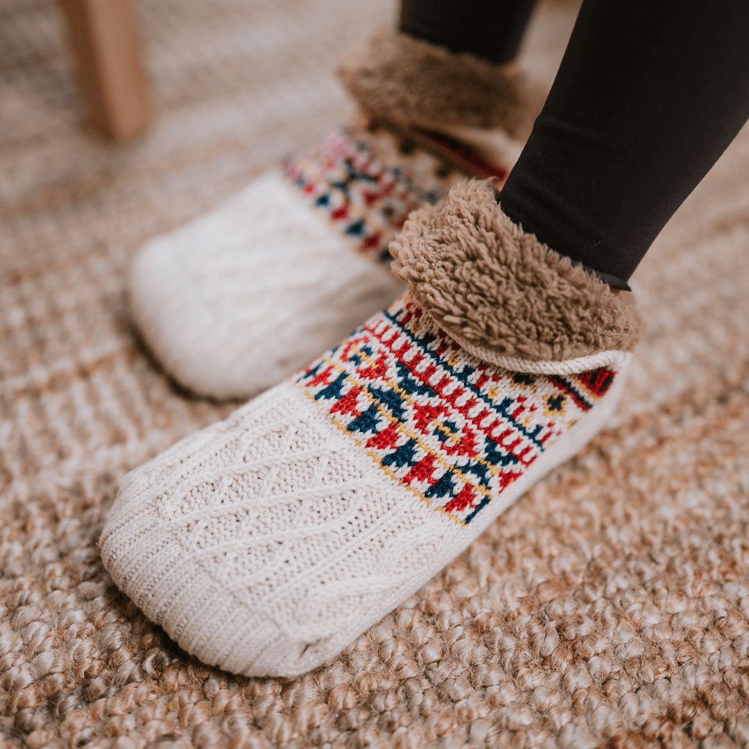 Zailora - Plüschgefütterte Grip-Socken