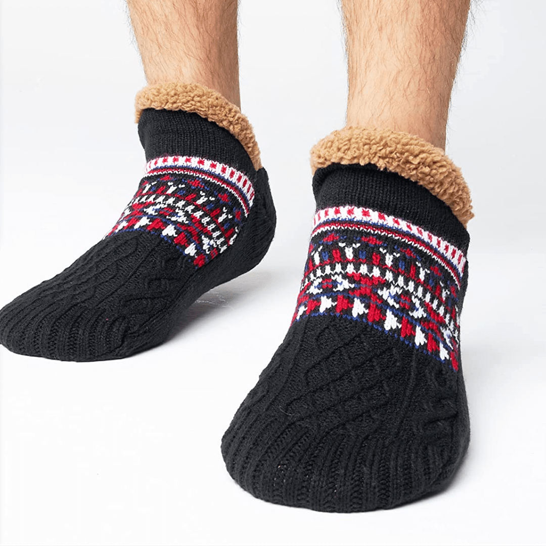 Zailora - Plüschgefütterte Grip-Socken