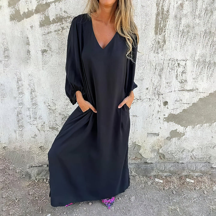 Sirelia - Drapiertes Boho-Kleid mit weichem Griff
