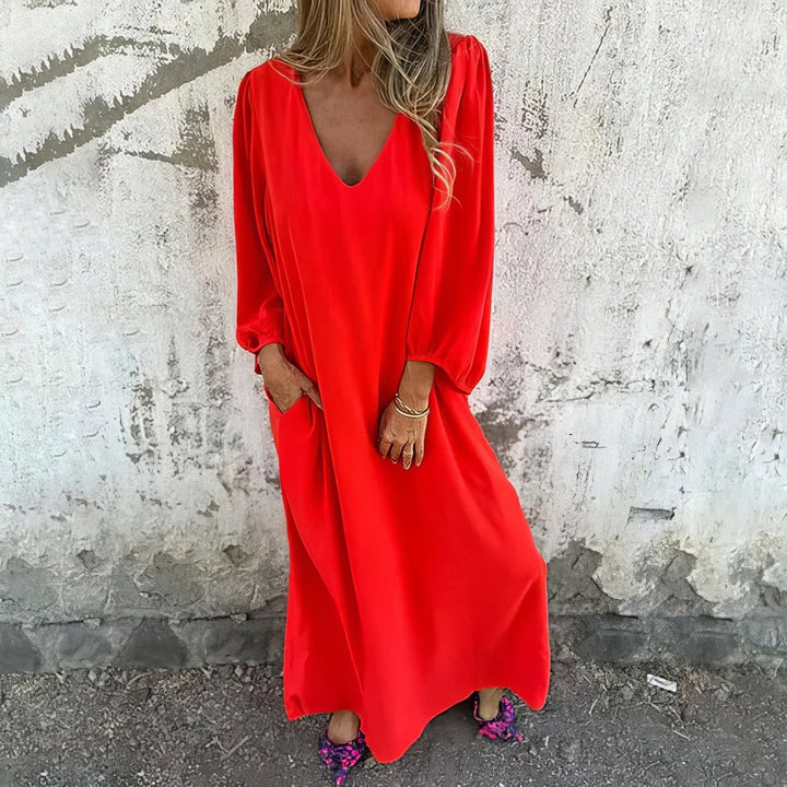 Sirelia - Drapiertes Boho-Kleid mit weichem Griff