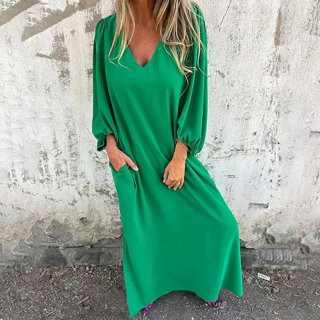 Sirelia - Drapiertes Boho-Kleid mit weichem Griff