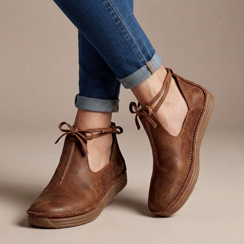 Delaina - Vintage Leder-Schnürer
