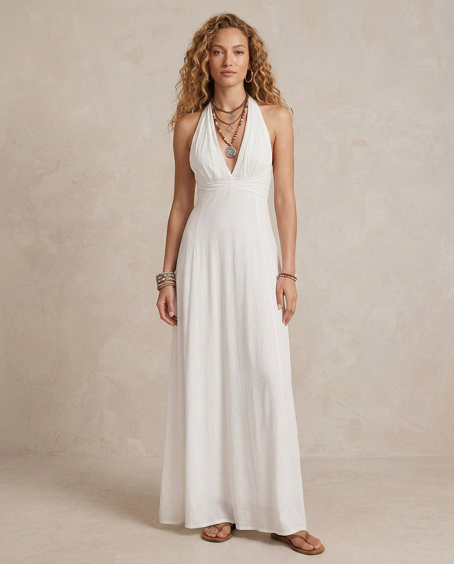 Emelia - Soft-Touch-Neckholder-Maxikleid