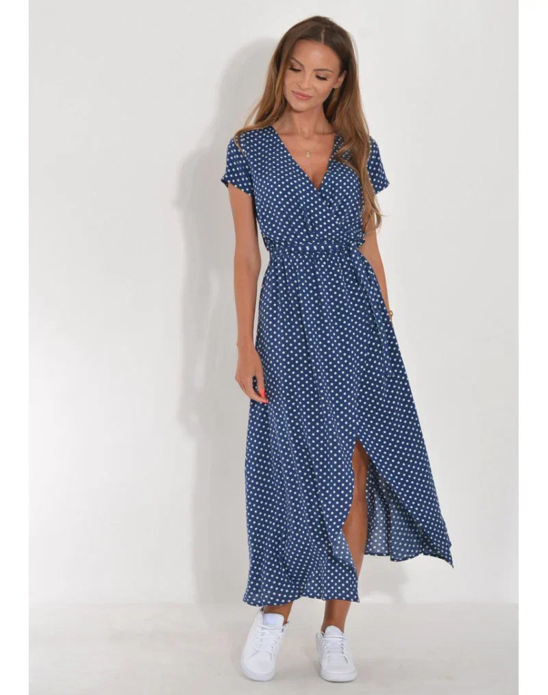 Zayvia - Figurformendes Soft-Touch-Kleid mit V-Ausschnitt