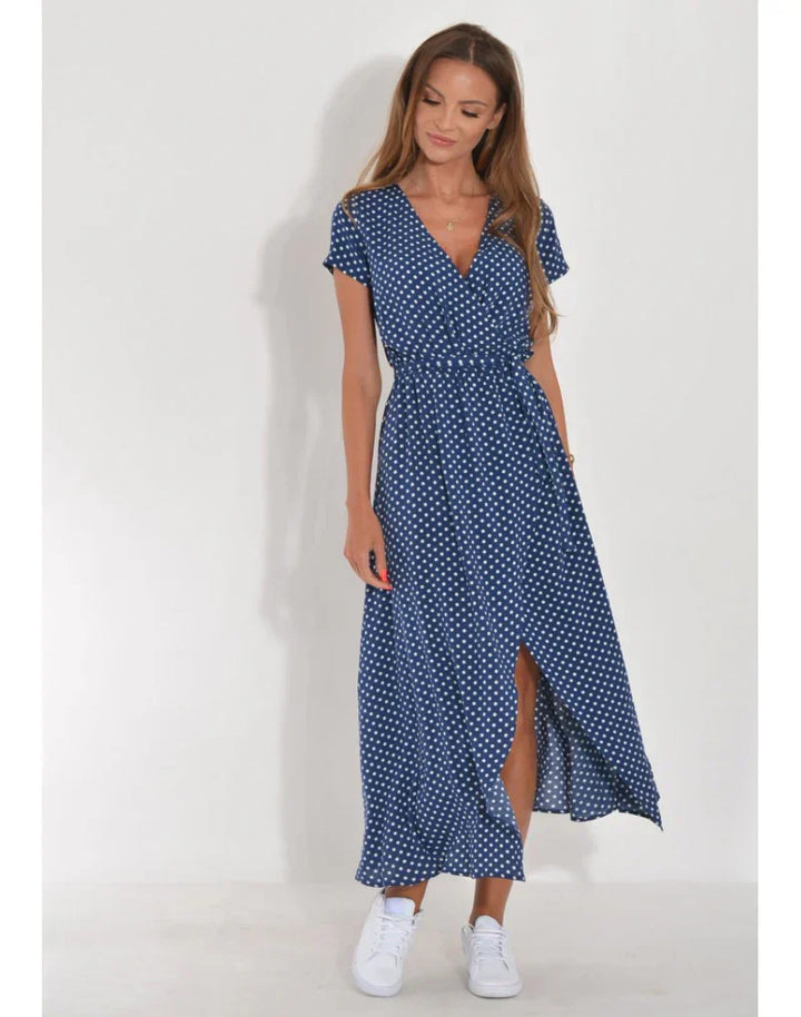 Zayvia - Figurformendes Soft-Touch-Kleid mit V-Ausschnitt