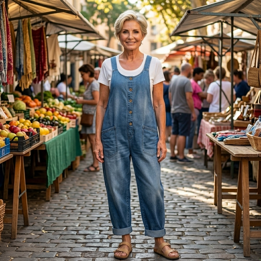 Rowella - Weit geschnittene, weiche Latzhose