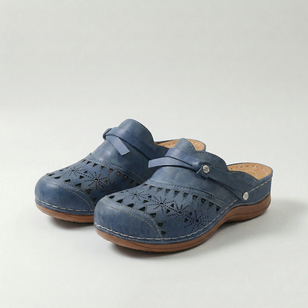Mallory - Perforierte Komfort-Clogs zum Hineinschlüpfen
