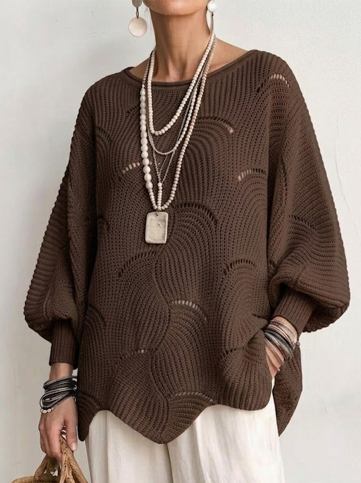 Coravina - Strukturierter Ajour-Strickpullover