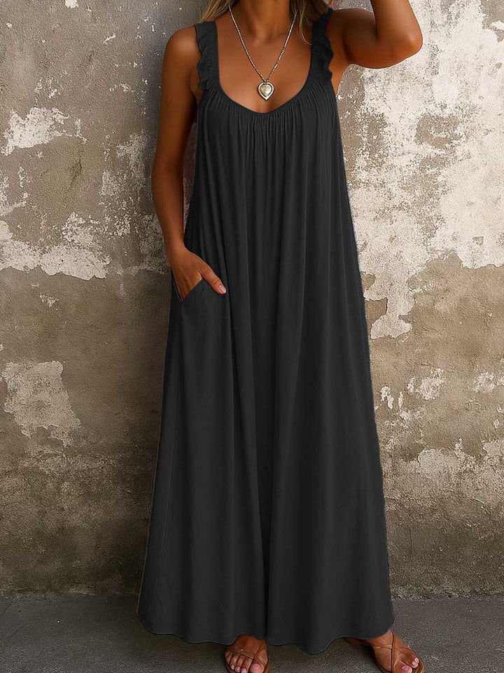 Sylvana - Luftiges Maxikleid mit Rüschenträgern