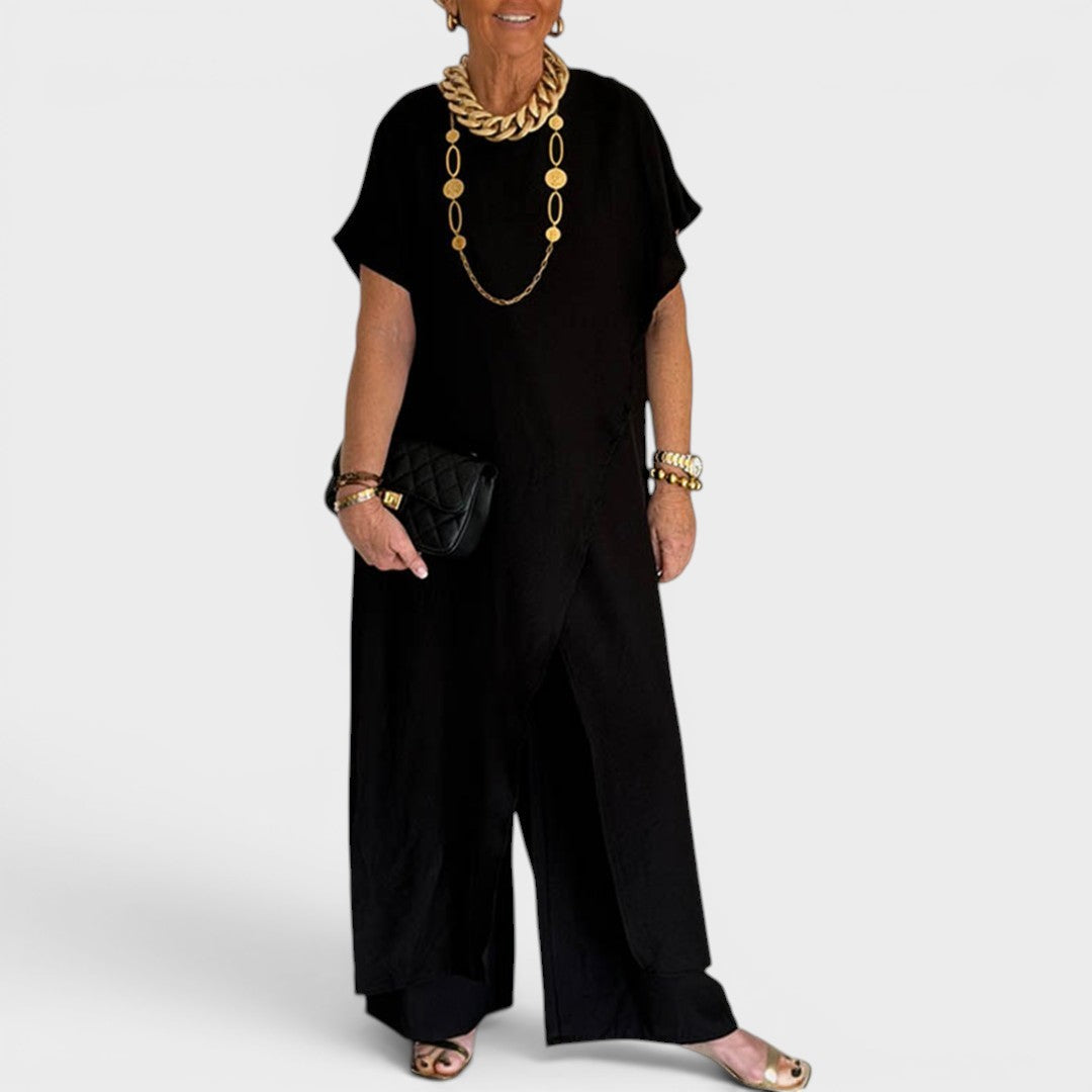 Roseth - Set aus Tunika im Lagenlook und weiter Hose