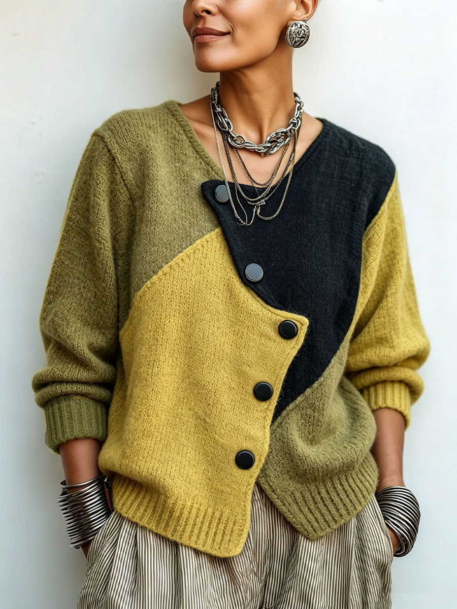 Olina - Asymmetrischer Struktur-Cardigan