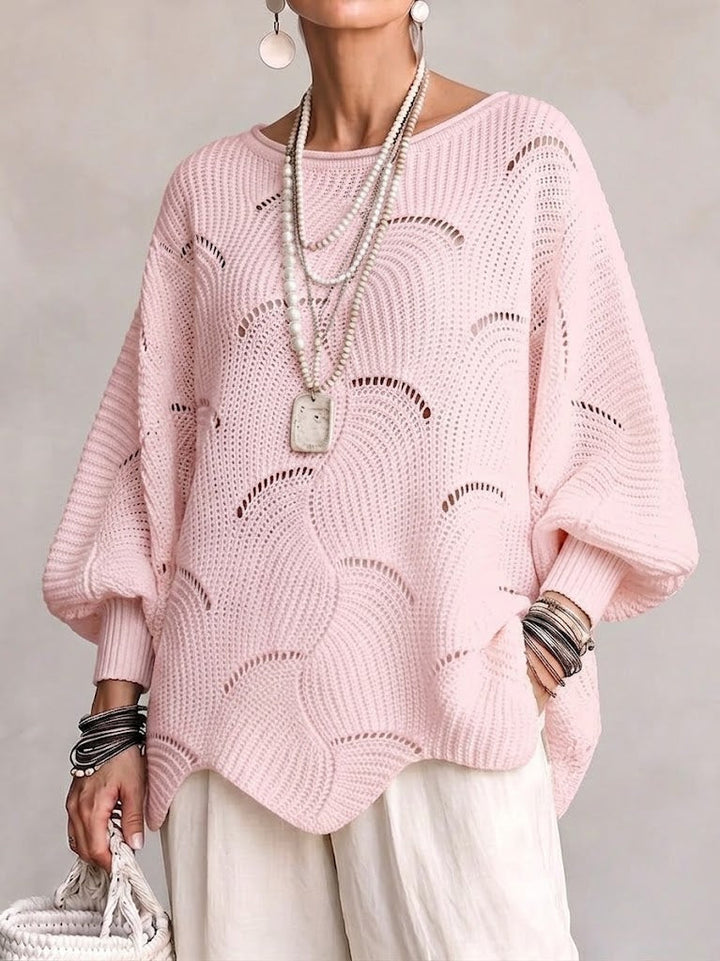 Coravina - Strukturierter Ajour-Strickpullover