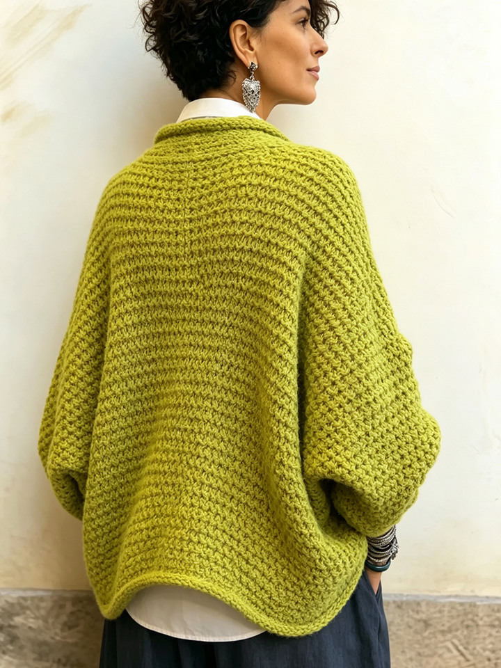 Orelle - Strukturiertes V-Ausschnitt-Sweatshirt