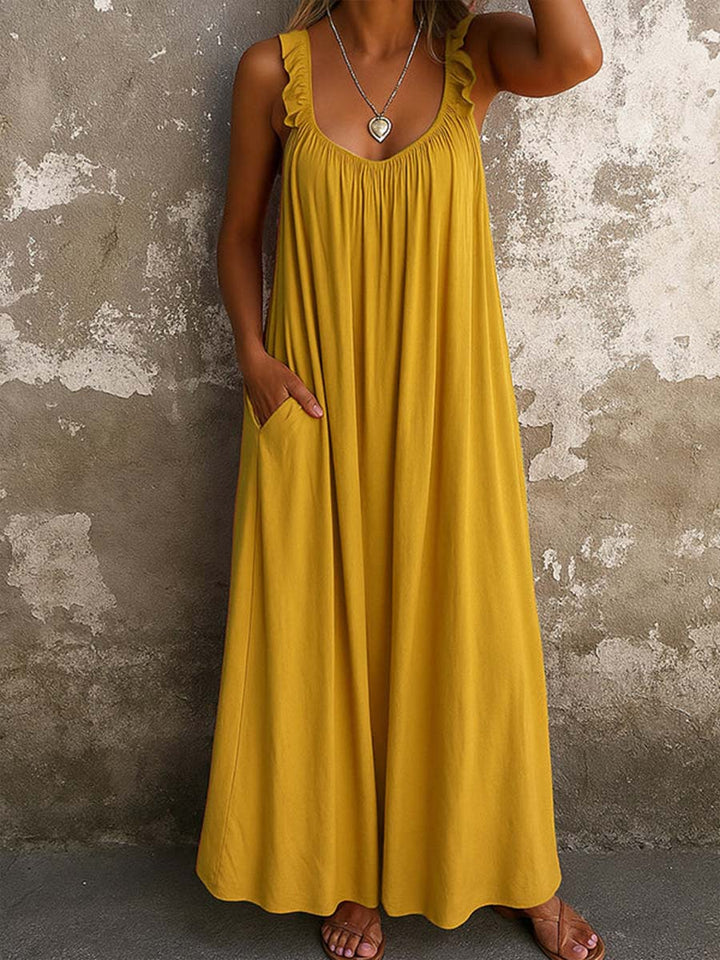 Sylvana - Luftiges Maxikleid mit Rüschenträgern