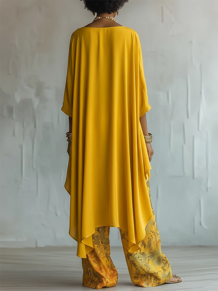 Zafira - Set aus fließender Tunika und bedruckter Wide-Leg-Hose