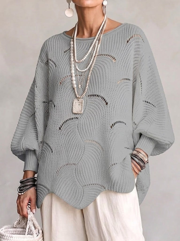 Coravina - Strukturierter Ajour-Strickpullover