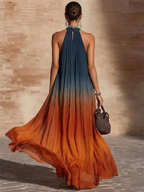 Calissa - Soft-Touch-Neckholder-Maxikleid