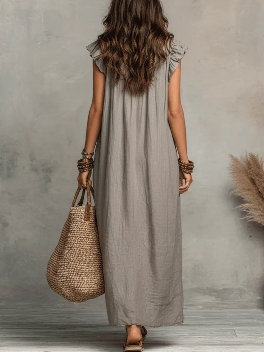 Ivara - Premium-Leinen-Maxikleid