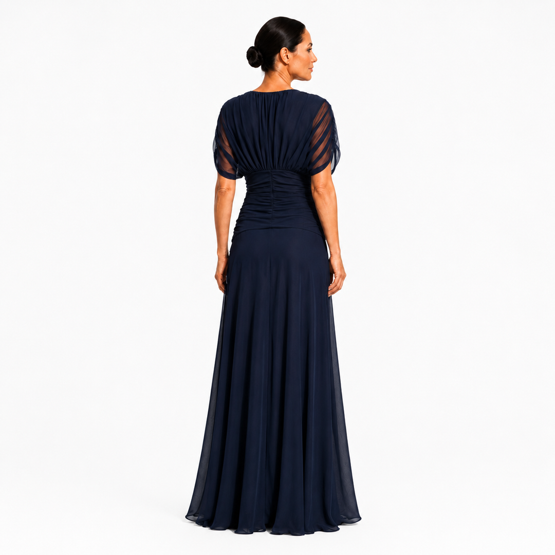 Lileas - Plissiertes Soft-Touch-Abendkleid