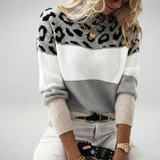 Arlaya - Soft-Touch Leo-Print-Pullover