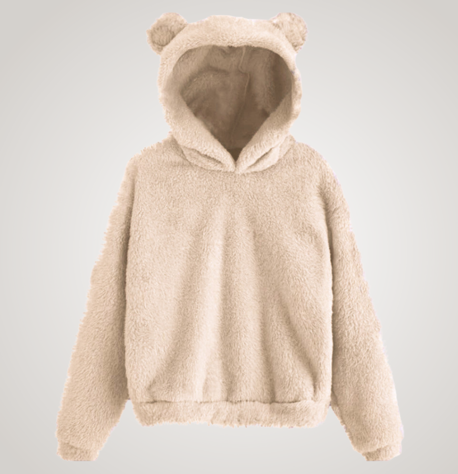 Tialyn - Plüsch-Hoodie mit Bärenohren