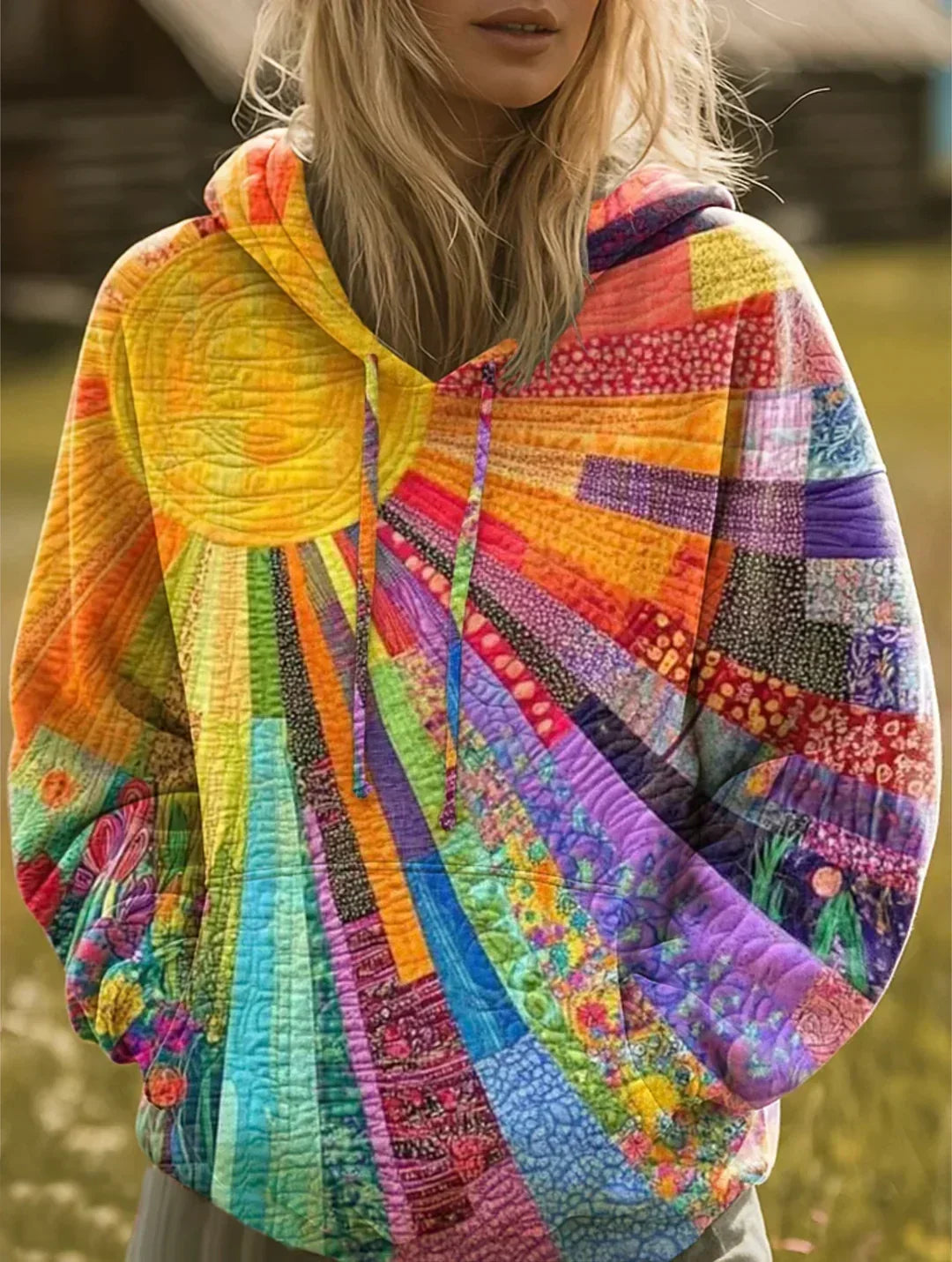 Jessanova - Weicher Patchwork-Hoodie