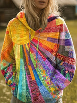 Sorienna - Kuschelweicher Patchwork-Hoodie
