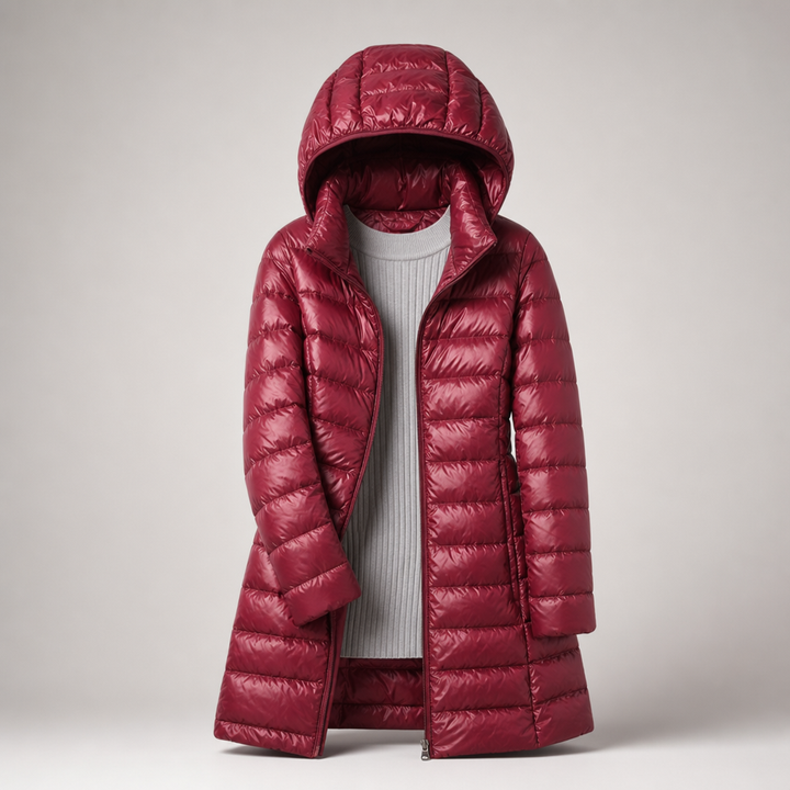 Mira - ultraleichte Longline-Pufferjacke