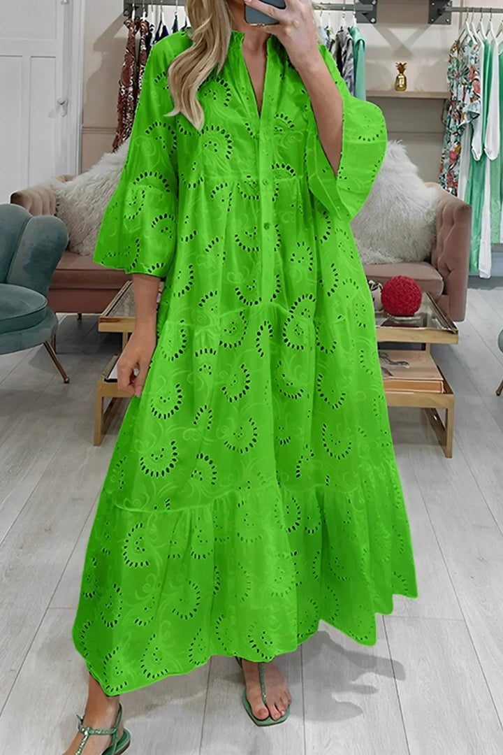 Kylie - Besticktes Maxikleid